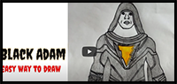How to Draw a Black Adam | Dwayne Johnson
