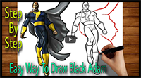 How to Draw Black Adam | Step by Step | Very Easy