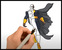 How to Draw Black Adam - DC Tutorial