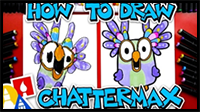 How to Draw Chattermax from Bluey