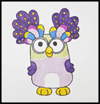 How to Draw Chattermax Owl from Bluey