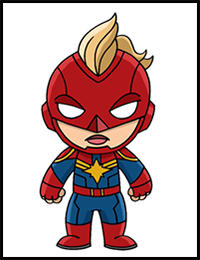 How to Draw Captain Marvel | The Avengers | Step by Step Tutorial
