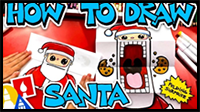 How to Draw Crazy Cookie Santa Puppet – Folding Surprise