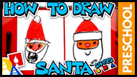 How to Draw Santa using Shapes – Preschool