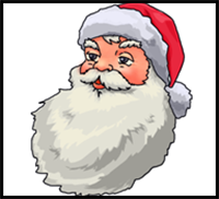 How to Draw Santa Claus Face