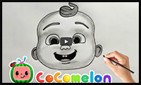 How to Draw Cocomelon Baby JJ | Easy Pencil Drawing Tutorial