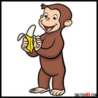 How to draw Curious George