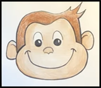 How to Draw Curious George with my 3 Year Old - Little Hatchlings Art Lessons