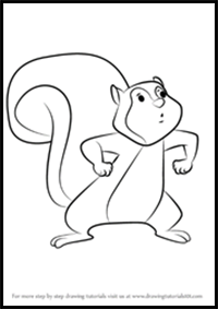 How to Draw Jumpy Squirrel from Curious George