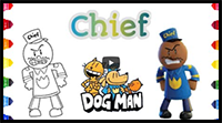 How to Draw Dog Man Chief | Painting and Coloring for Kids
