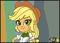 How to Draw Applejack from My Little Pony Equestria Girls