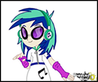 How to Draw Dj Pon-3 from My Little Pony Equestria Girls Rainbow Rocks