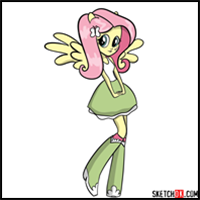 How to Draw Human Fluttershy | Equestria