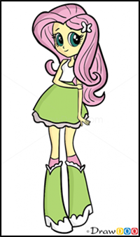 How to Draw Fluttershy, Equestria Girls