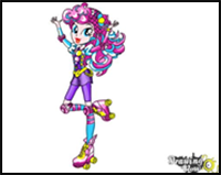 How to Draw Pinkie Pie from My Little Pony Equestria Girls Friendship Games