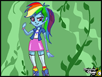 How to Draw Rainbow Dash from My Little Pony Equestria Girls