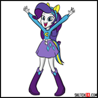 How to Draw Rarity from Equestria Girls