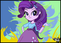 How to Draw Rarity from My Little Pony Equestria Girls