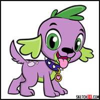 How to Draw Spike the Dog | Equestria Girls