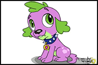 How to Draw Spike the Marvel Dog from Equestria Girls