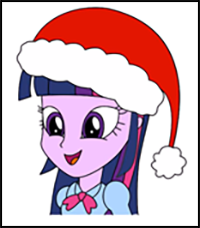 How to Draw Twilight Sparkle as Santa My Little Pony Equestria Girls