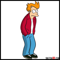 How to draw Philip J. Fry