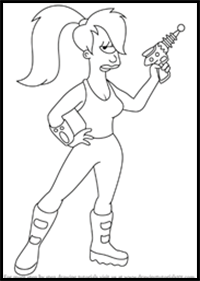 How to Draw Turanga Leela from Futurama