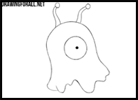How to draw a Brain Slug from the Futurama