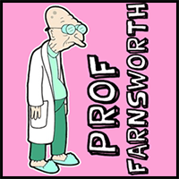 How to draw Professor Fransworth from Futurama with easy step by step drawing tutorial