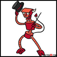How to draw Robot Devil (Beelzebot)