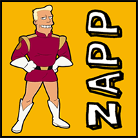 How to draw Captain Zapp Brannigan from Futurama with easy step by step drawing tutorial