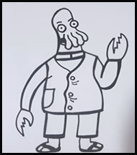 How to Draw Dr. Zoidberg from Futurama Step by Step