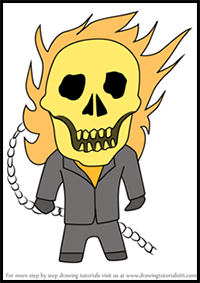 How to Draw Kawaii Ghost Rider