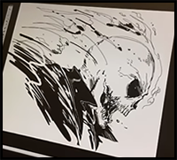 Live Drawing of Ghost Rider