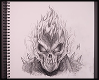 How to Draw the Ghost Rider | Sketch Tutorial