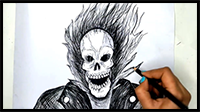 How to Draw Ghost Rider | Sketch Drawing