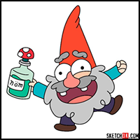 How to Draw Gnome from Gravity Falls