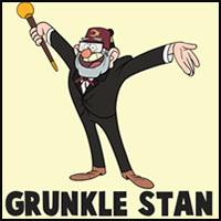 How to Draw Grunkle Stan From Gravity Falls with Step by Step Drawing Tutorial