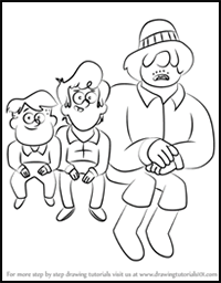 How to Draw Corduroy Brothers from Gravity Falls
