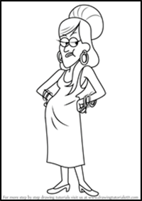 How to Draw Mrs. Pines from Gravity Falls