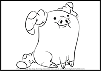How to Draw Waddles from Gravity Falls