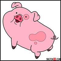 How to Draw Waddles the Pig