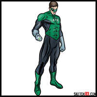 How to Draw Hal Jordan as Green Lantern