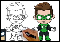 How to Draw the Green Lantern || Cartoon Green Lantern