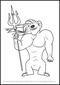 How to Draw Male Sloth Siren from Ice Age