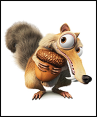 How to Draw Scrat the Squirrel and Acorn from Ice Age – Step by Step Drawing Tutorial