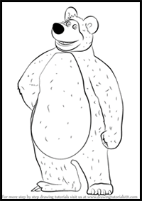 How to Draw the Bear from Masha and the Bear