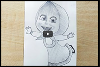 How to Draw Masha: Step by Step | Masha and the Bear