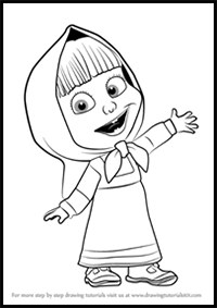 How to Draw Masha from Masha and the Bear