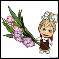 How to Draw Masha as First Grader, Masha and the Bear